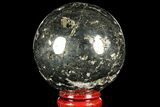 Polished Pyrite Sphere - Peru #97977-1